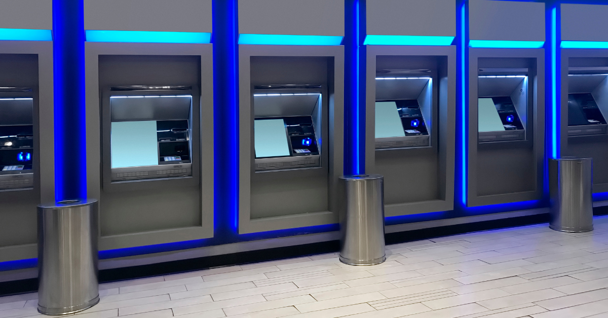 Fleet of ATM's at an airport