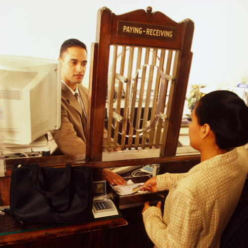 Old Teller window